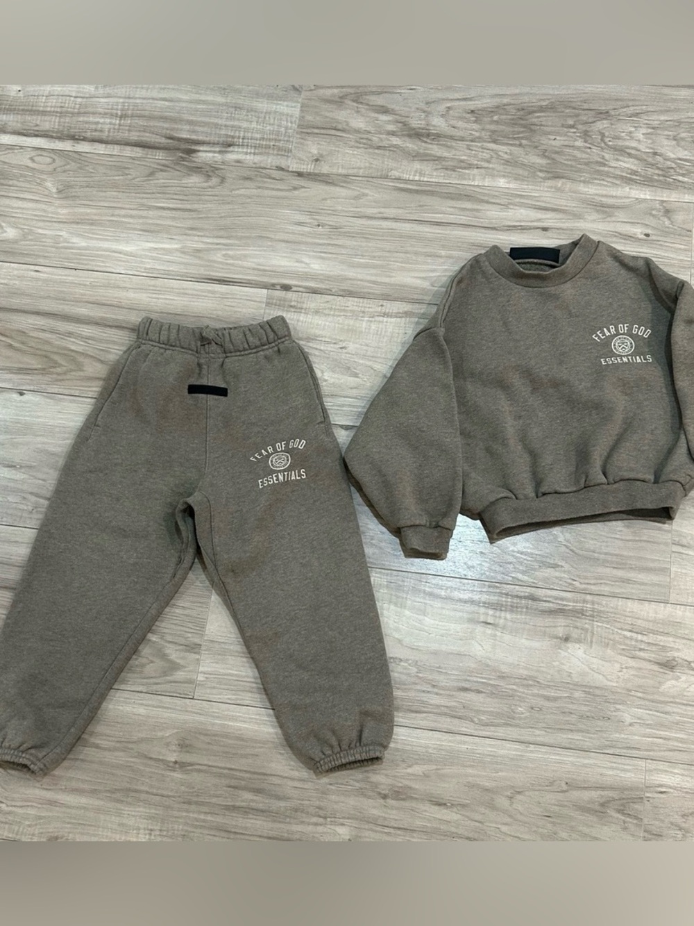 Essentials Kids Taupe Sweatshirt & Joggers Set